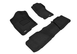 Chevrolet Tahoe Floor Mat Set - Front and Rear - 3D MAXpider - Elegant Series - Black - `07-`14